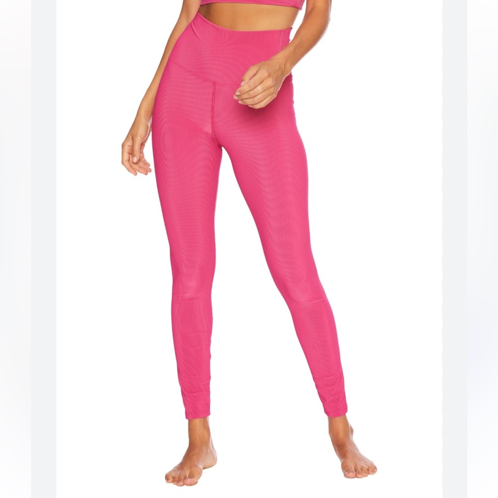 Beach Riot Tayler Pink Leggings pink sunset sz XS ribbed